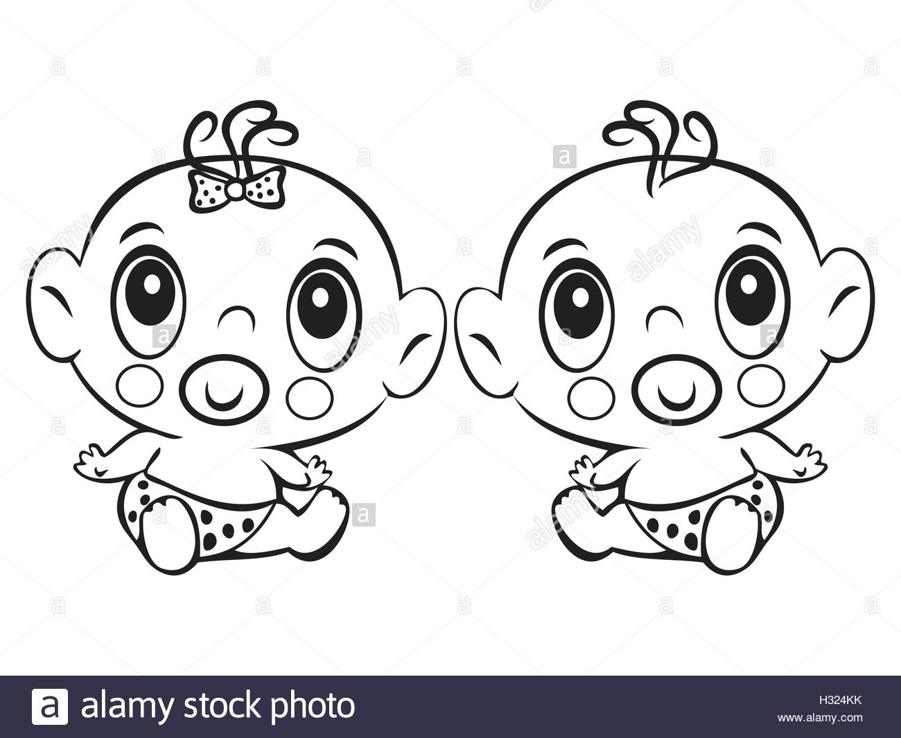 1300x1065 Two Funny Baby Sitting. Cute Baby Boy And Girl Sitting In A Diaper