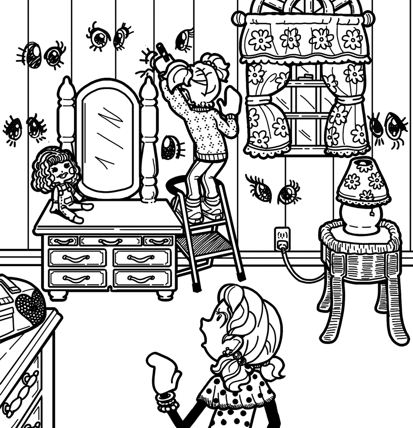 816x846 Brianna's Creepy, Freaky Wall Painting Dork Diaries
