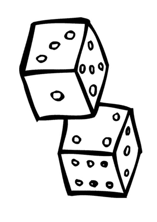531x750 Coloring Page Dice