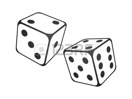 450x338 Vector Illustration Of Dice On The White Background Royalty Free
