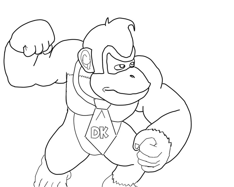 900x720 Donkey Kong (Inked) By Michaelanthonyhalljr