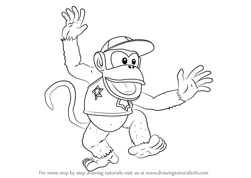 800x566 Learn How To Draw Diddy Kong From Super Smash Bros (Super Smash