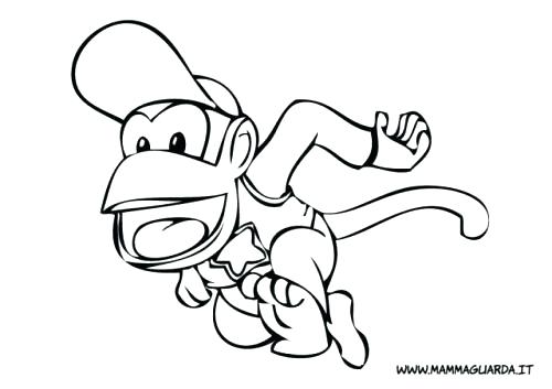 500x353 Complete Donkey Kong Coloring Pages Kids Printable Colouring