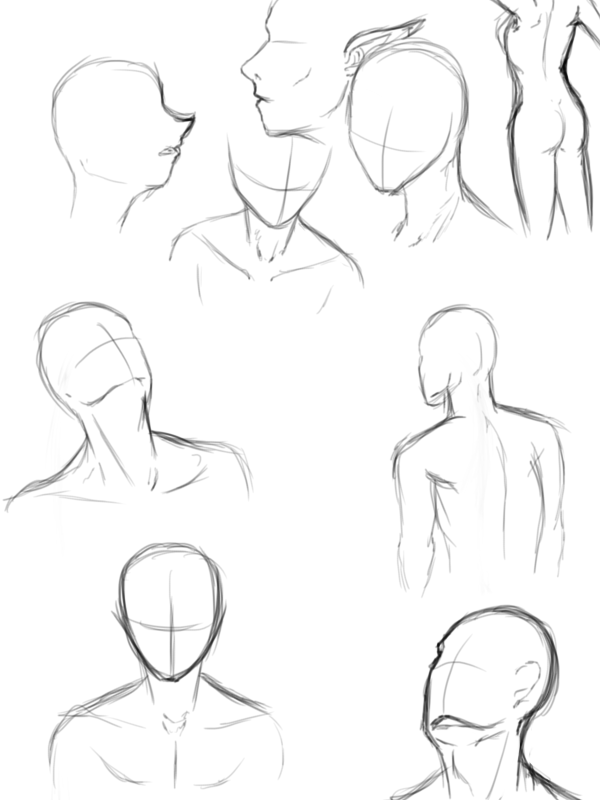 600x800 Head Angles By Die Lineart On Sketches