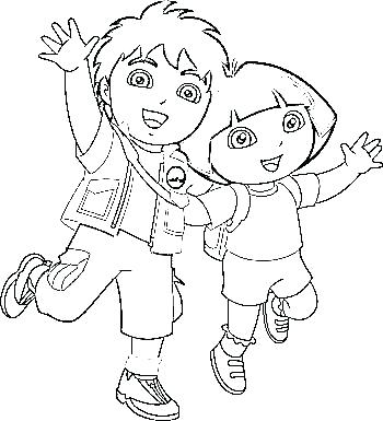 350x385 Dora And Diego Coloring Pages Chargers Coloring Sheets Scientific