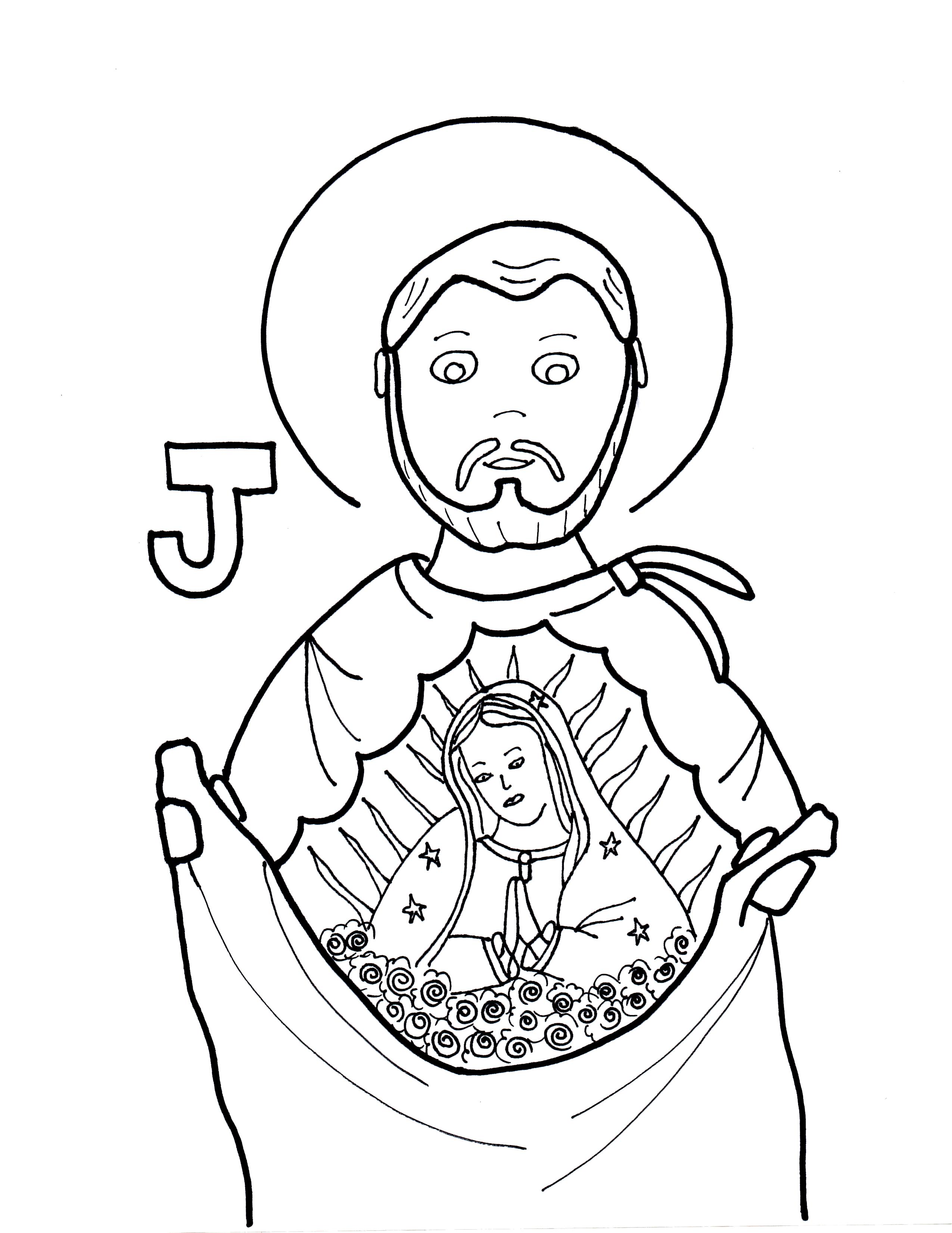 Juan Diego Coloring Page Coloring Pages