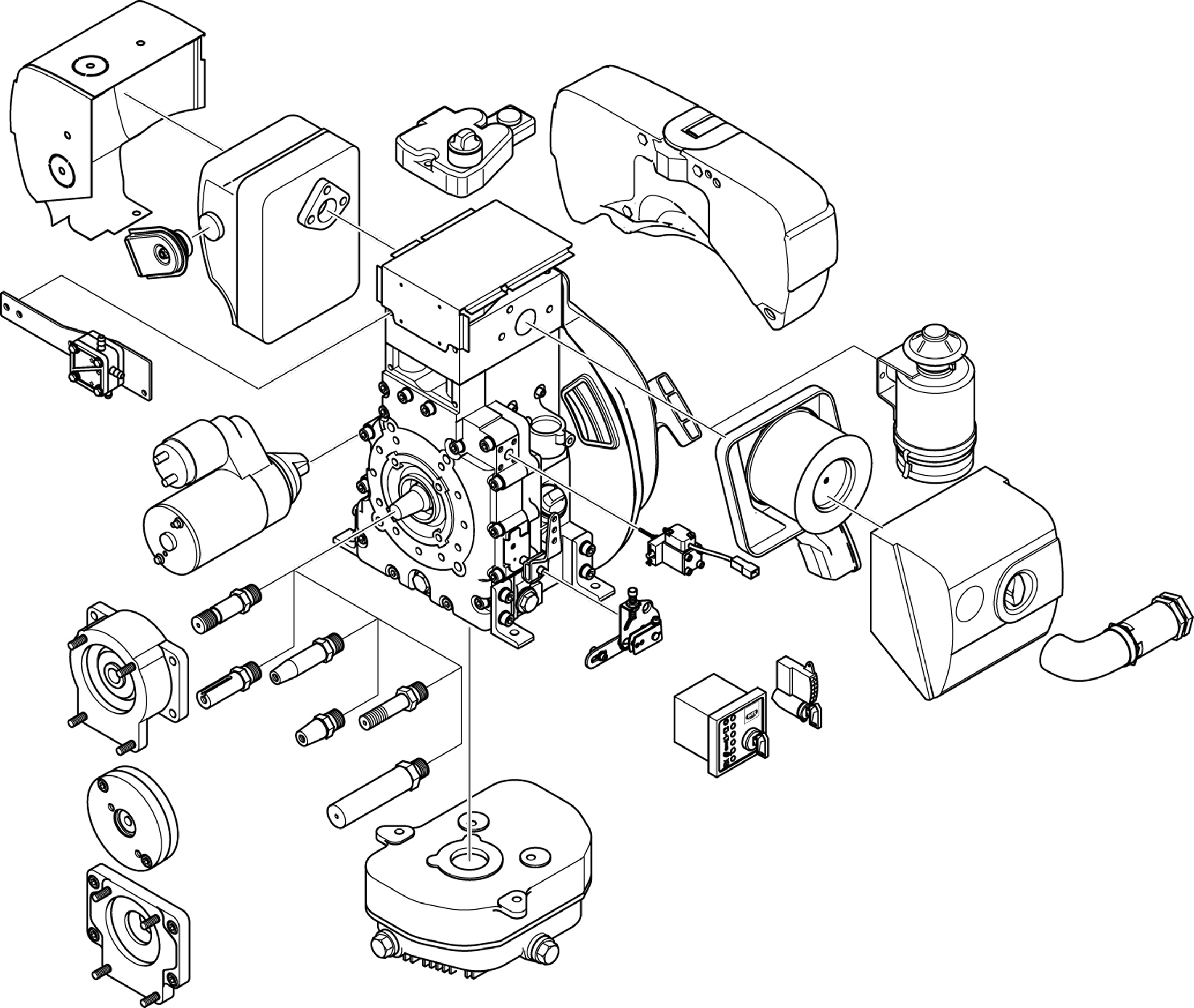 2228x1881 B Series, Small Diesel Engine, Single Cylinder Engine