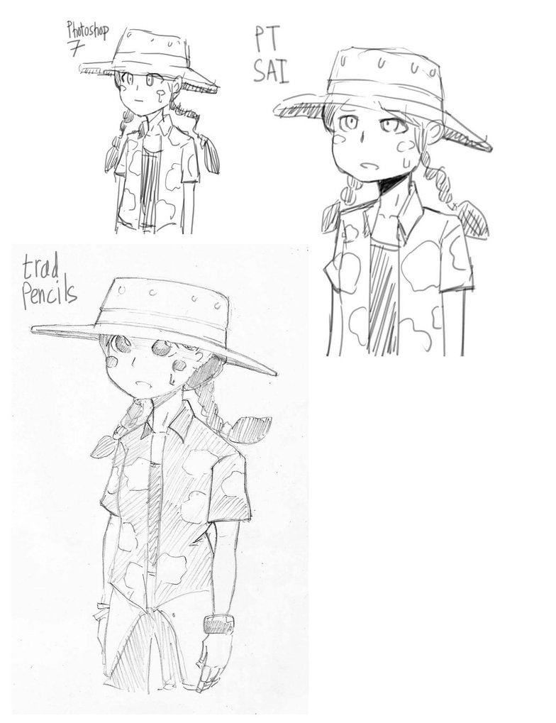 784x1019 Sketching Comparison Between 3 Different Mediums By Maldraw