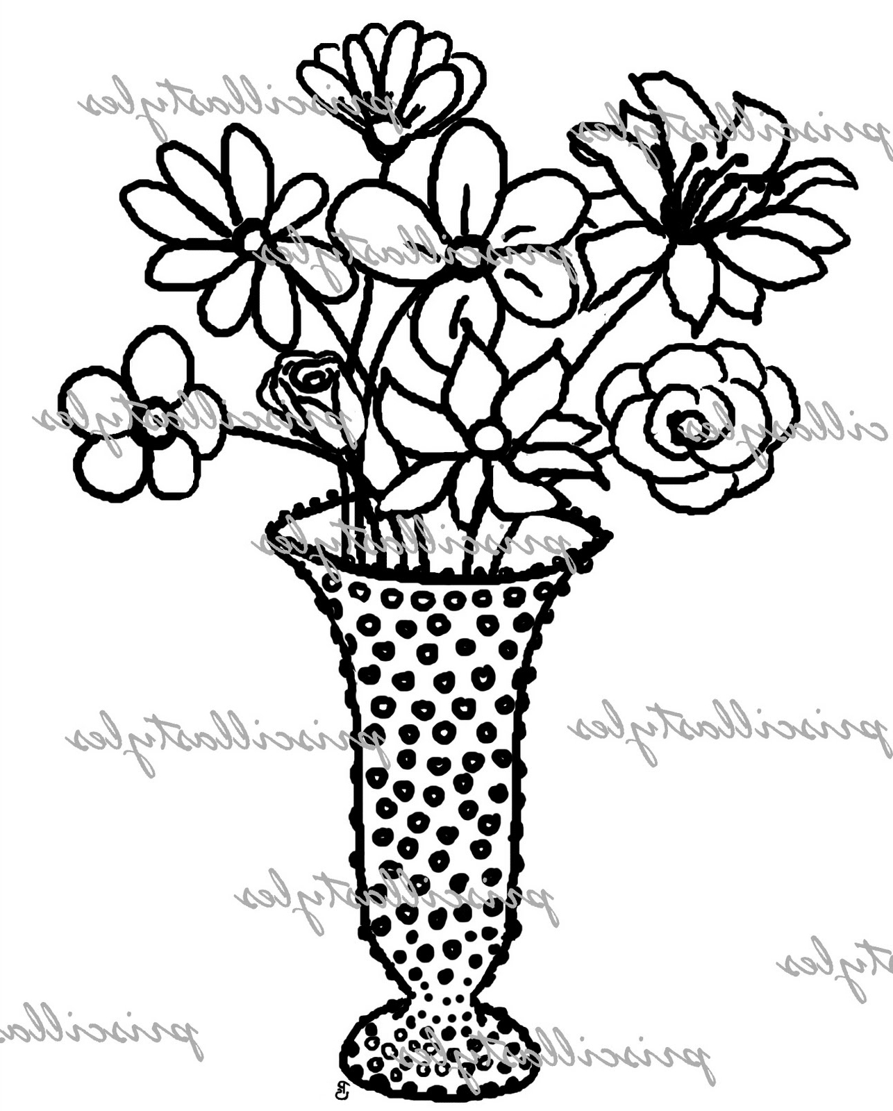 1286x1600 Different Flowers For Drawing For Flower Pot Pencil Sketch