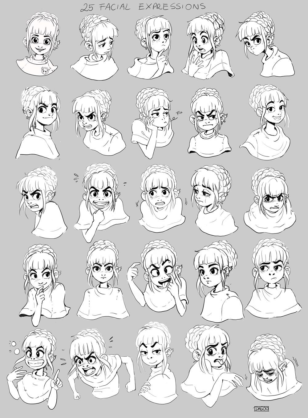 1000x1357 25 Facial Expressions , Dagmara Darsicka On Artstation