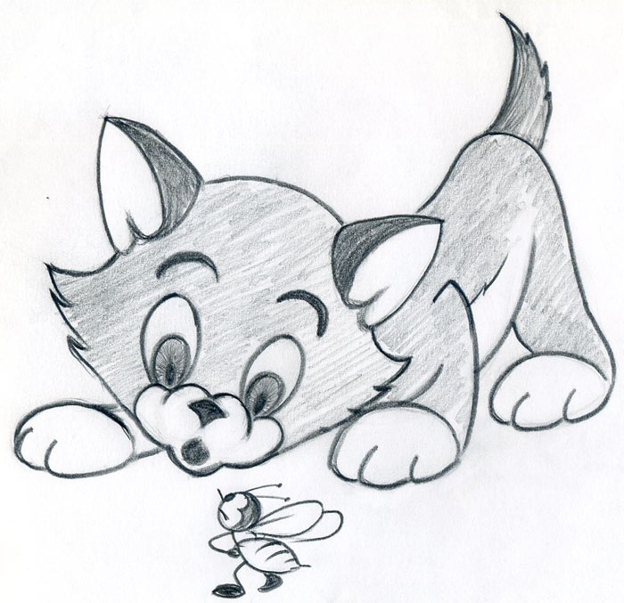 700x677 How To Draw Cartoon Kitten Easily And Effortlessly In Few Simple