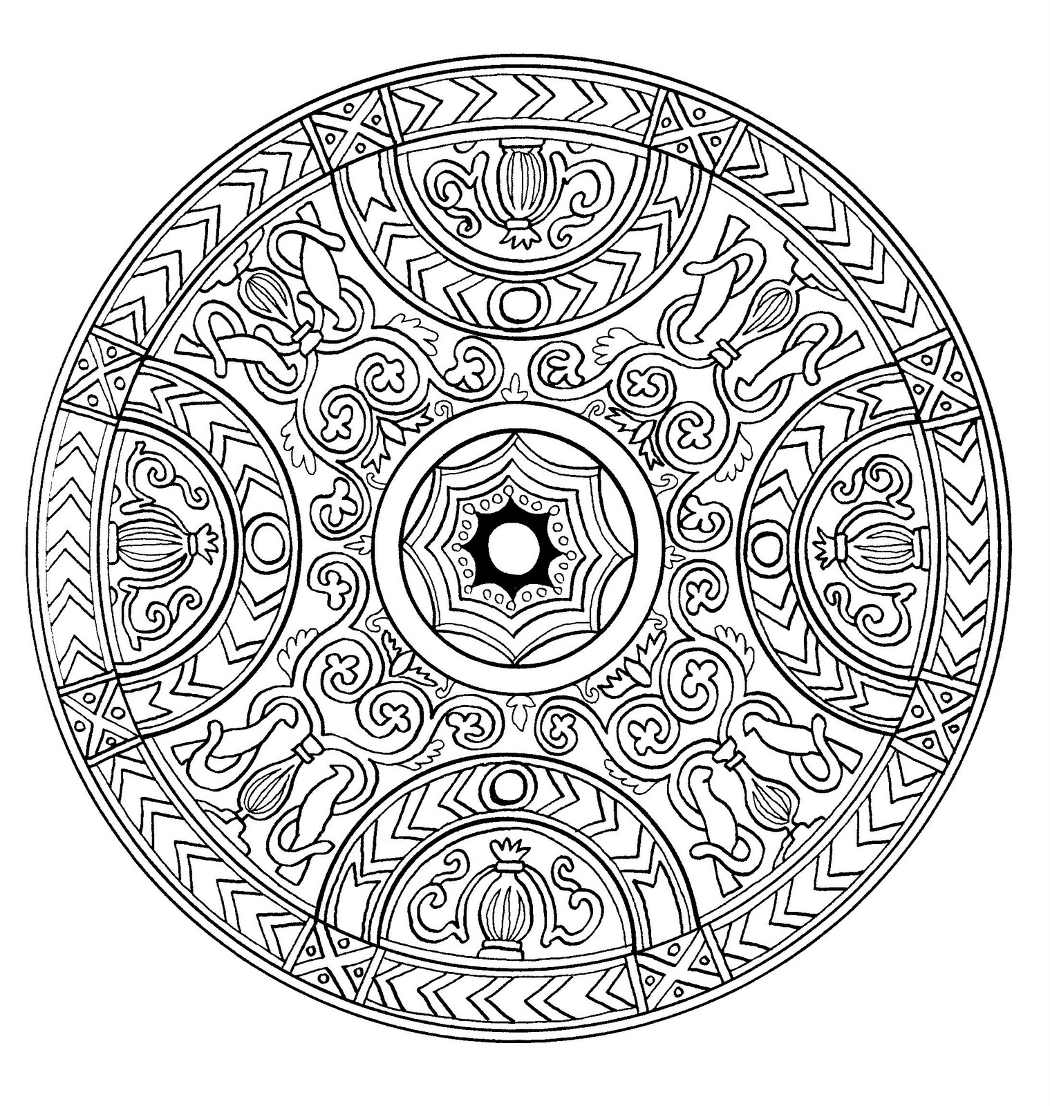 1519x1600 Difficult Mandalas (For Adults)