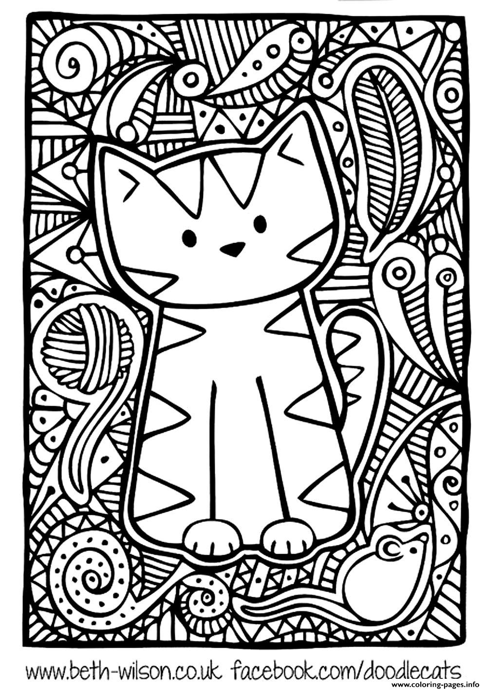 1000x1419 Print Kitten Adult Difficult Cute Cat Coloring Pages Adult