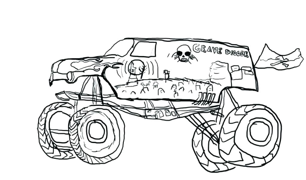 1024x603 Cool Monster Jam Coloring Pages Kids Draw A Truck Book The Stylish