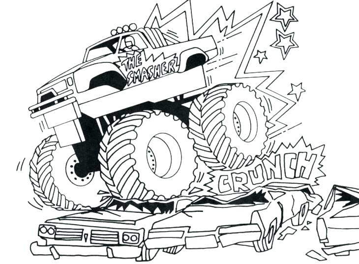 730x537 Beautiful Trucks Coloring Pages New Monster Truck Printable Page