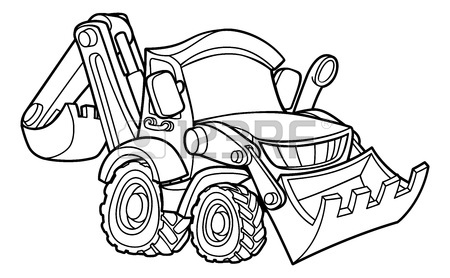 450x278 Bulldozer Digger Cartoon Character Royalty Free Cliparts, Vectors