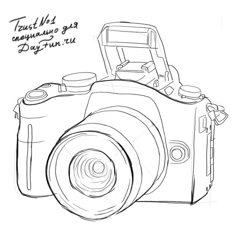 800x800 How To Draw A Camera Step By Step