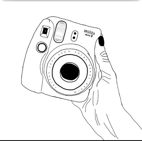 500x494 Polaroid Tumblr Outline Drawing Shared By Ellie