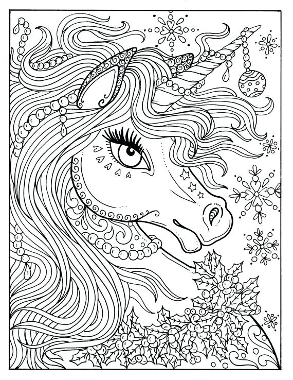 570x738 Perfect Coloring Pages Unicorn Image Page Adult Color Book Art