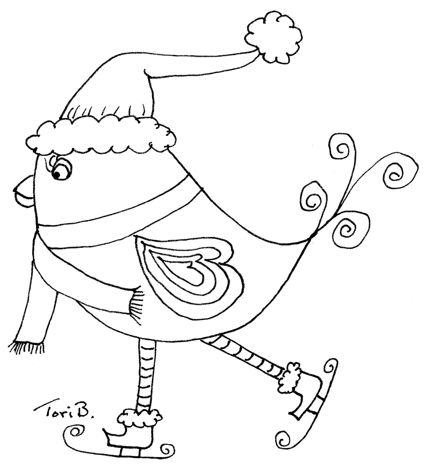 1446x1600 Ice Skating Drawings Crudoodle, Free Digital Stamp Ice Skating