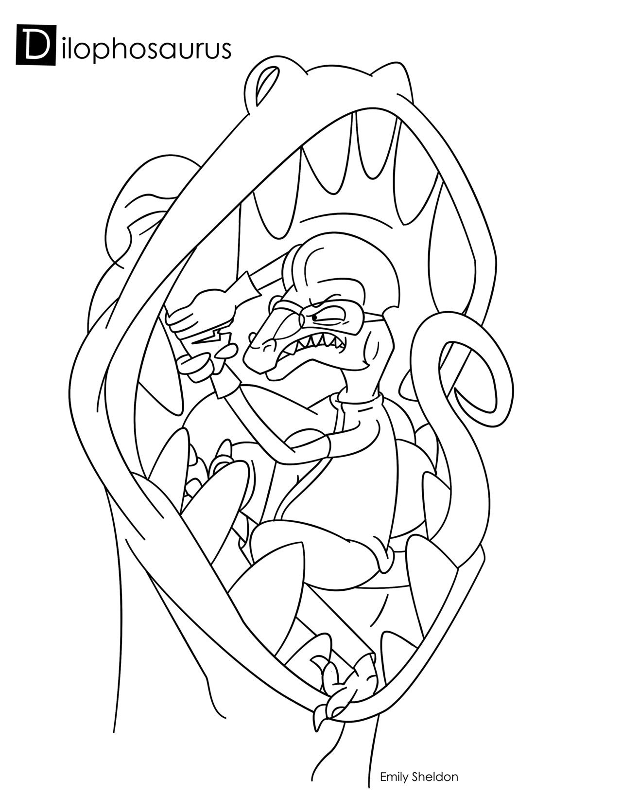 1280x1639 Dilophosaurus Coloring Pages