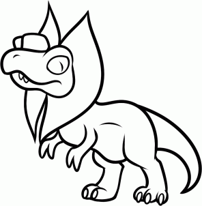 296x302 How To Draw How To Draw A Dilophosaurus