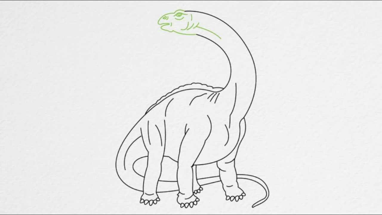 1280x720 How To Draw A Dinosaur Step By Step