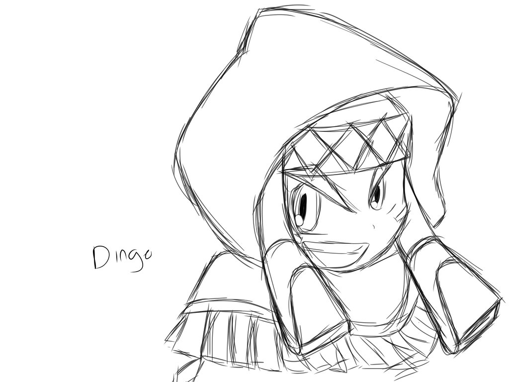 1024x768 Dingo Sketch By Bluespikmin