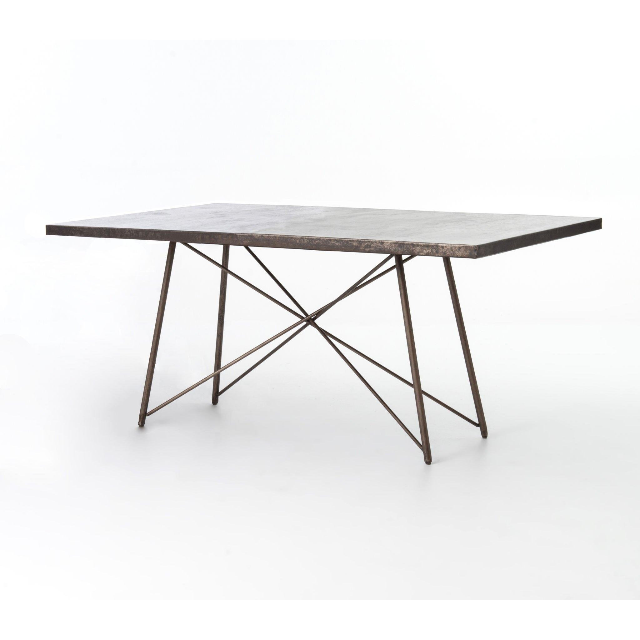 2048x2048 Oxidized Iron And Bronze Dining Table Home Smith
