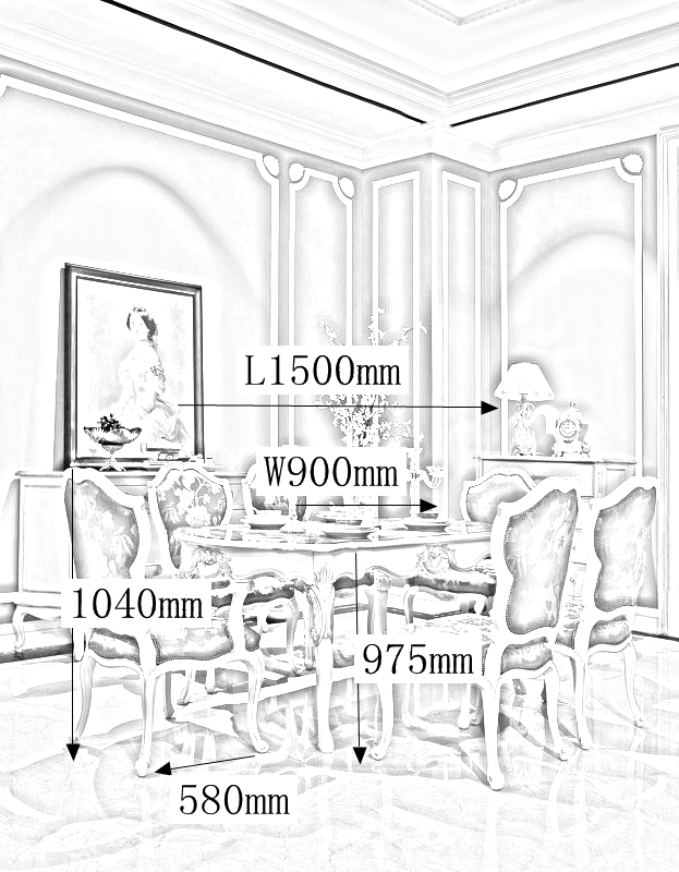 623x800 Antique Wooden Furniture Diningroom Sets Dining Table And Chairs