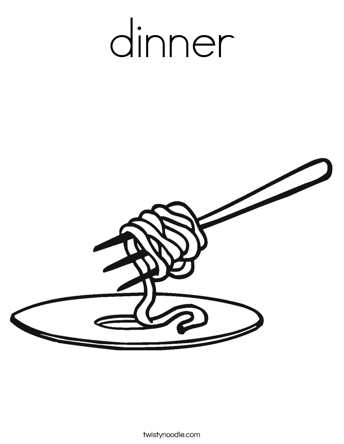 685x886 Dinner Coloring Pages