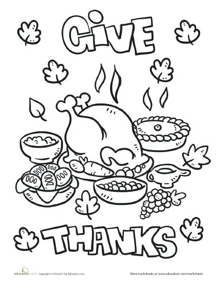 435x556 Thanksgiving Turkey Dinner Coloring Pages Colouring For Cure Food