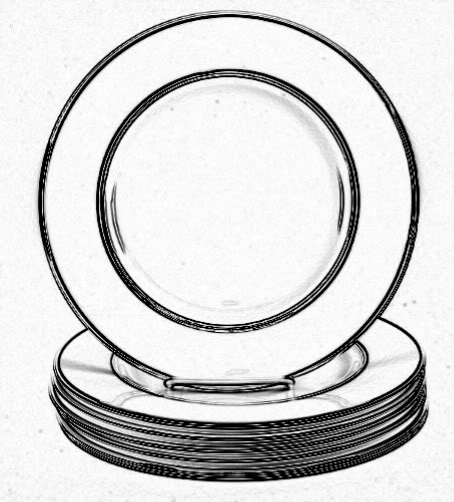 454x502 Dinner Plate Drawing