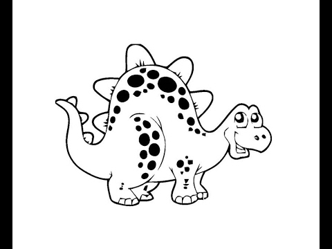 480x360 How To Draw Cute Dinosaur Baby For Kids