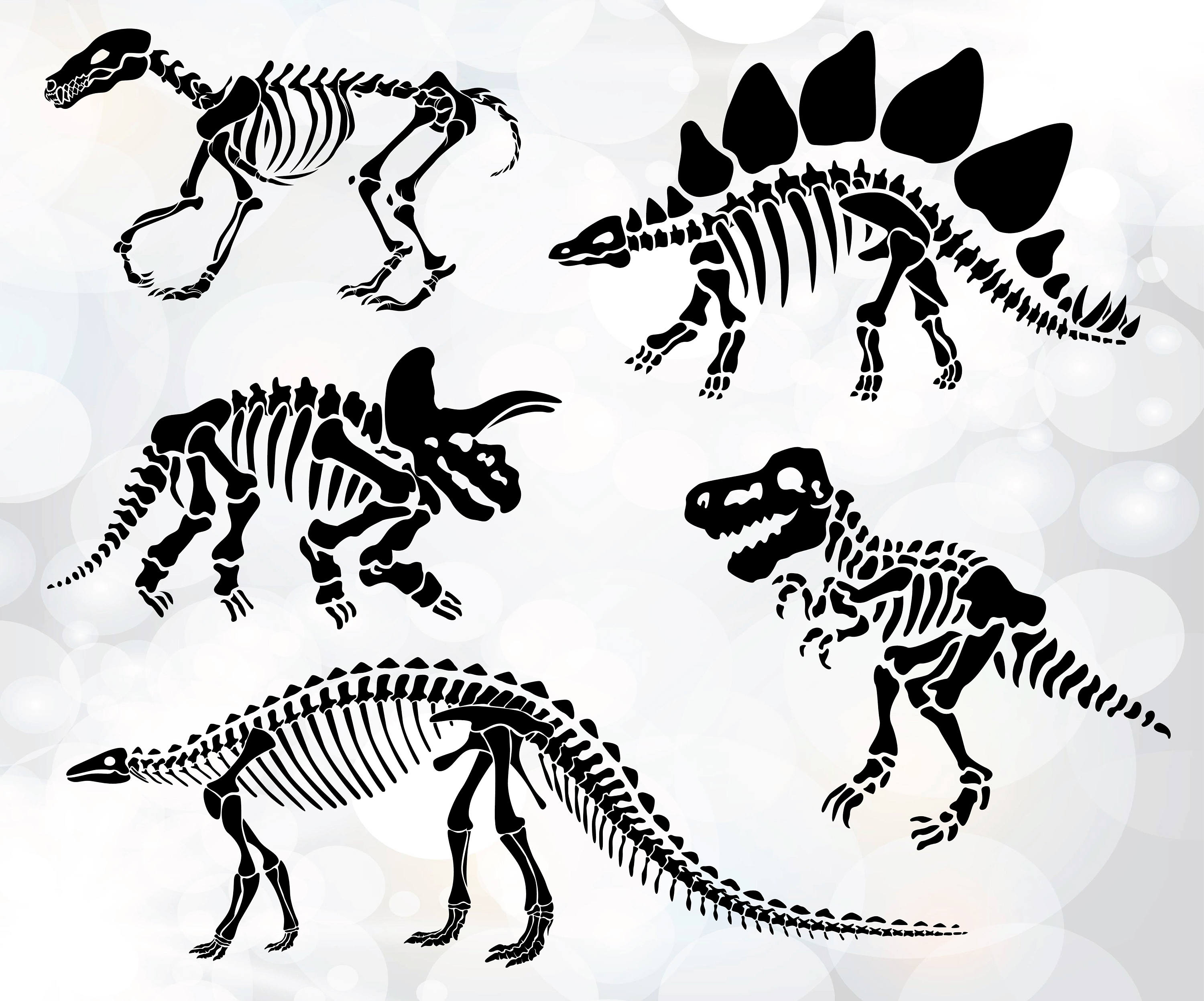Dinosaur Skull Svg, Dinosaur Bone Svg, Tyrannosaurus Rex Svg, Dinosaur ...