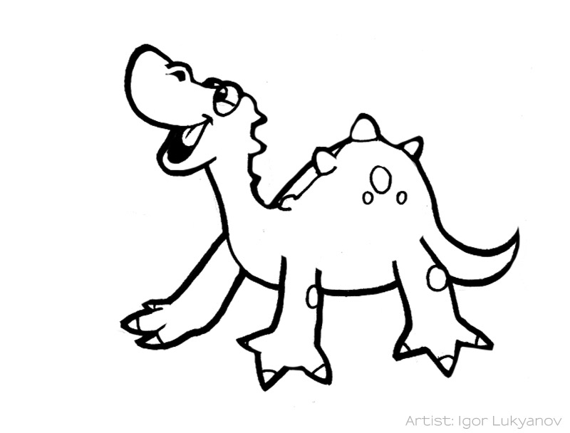 800x608 Cute Cartoon Dinosaur