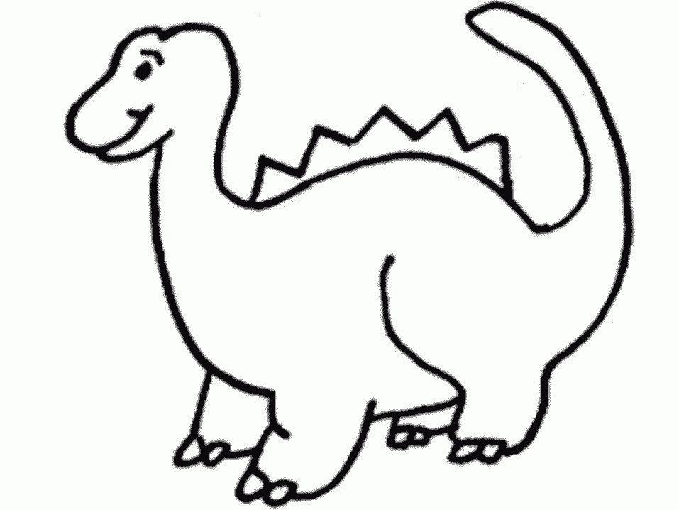 957x718 Cartoon Dinosaur Coloring