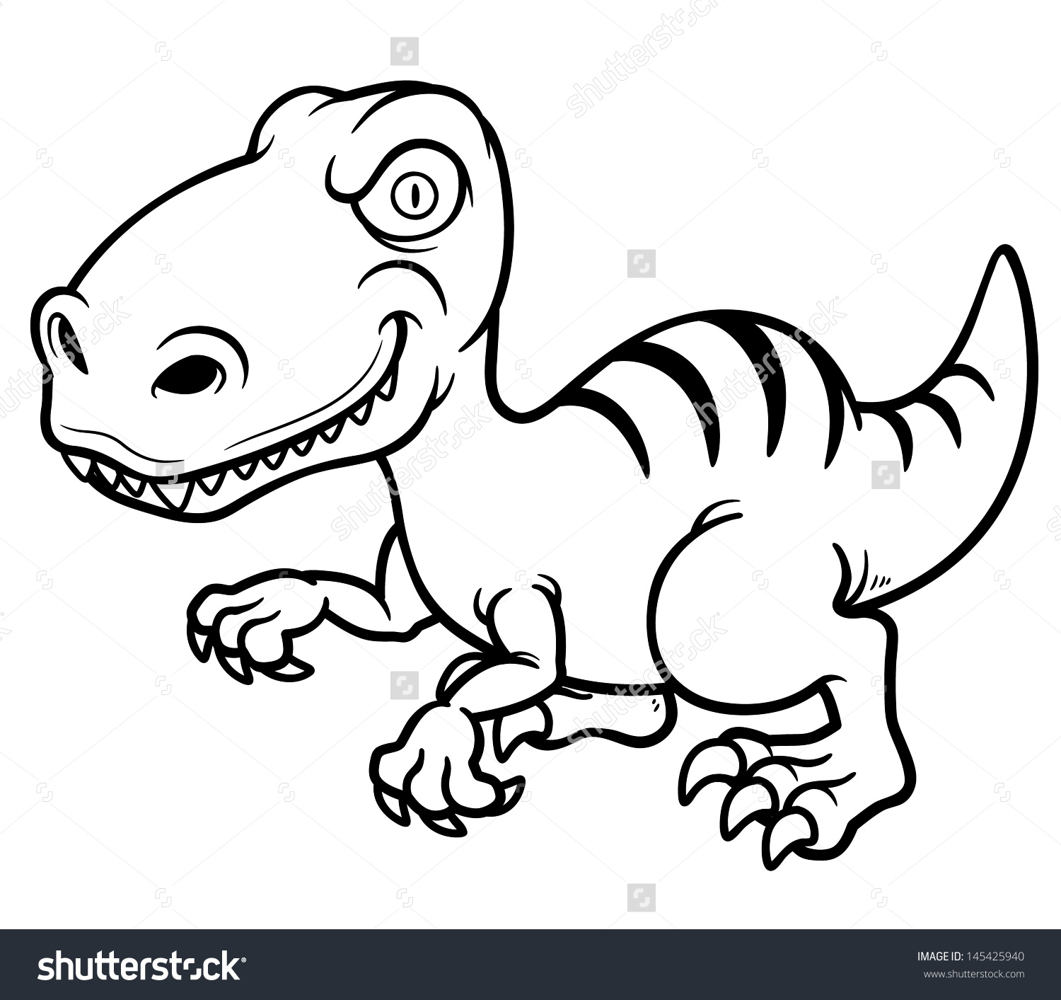 1500x1413 Dinosaur Cartoon Drawing Vector Illustration Of Cartoon Dinosaur