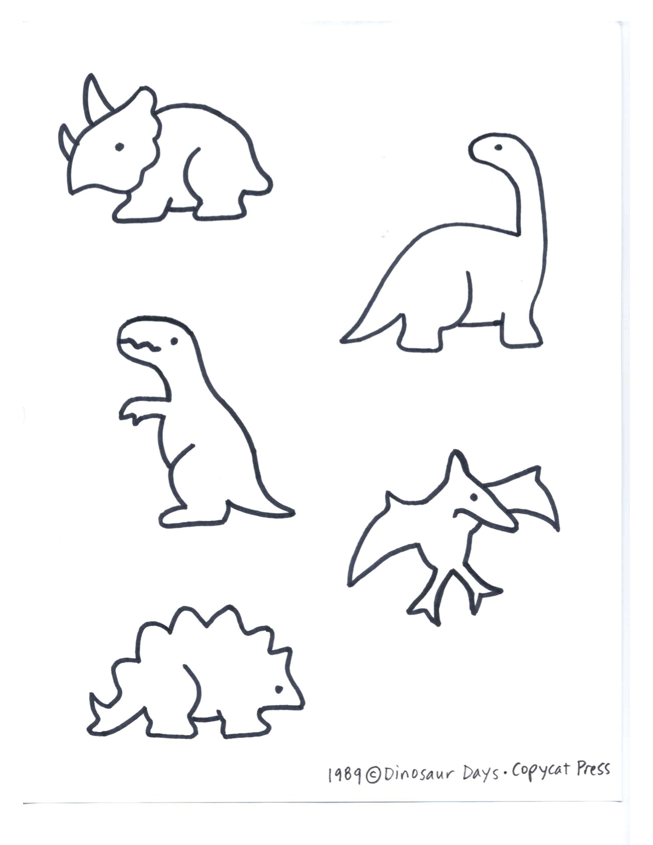 1275x1650 Dinosaurs Kindergarten Nana Intended For Simple Dinosaur Drawing