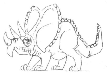 448x319 Drawn Dinosaur Pencil Drawing