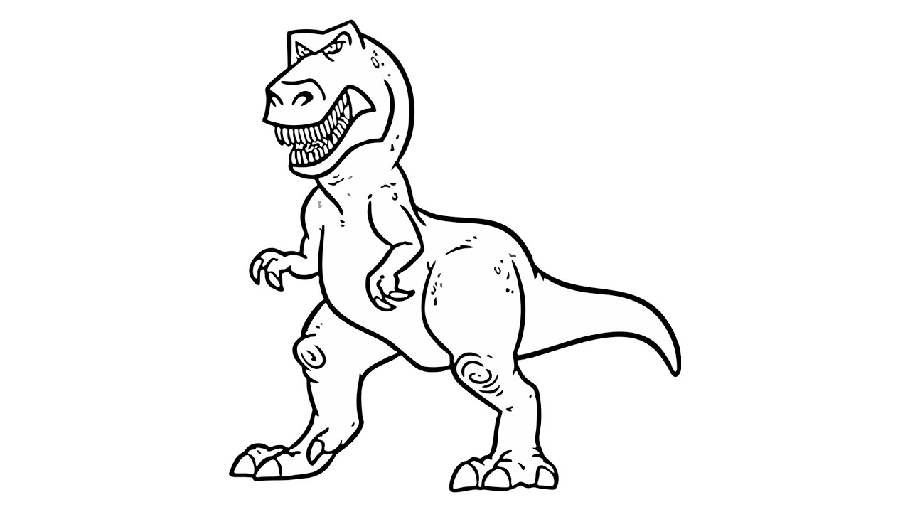 1280x720 How To Draw A Dinosaur (T Rex, Animals)