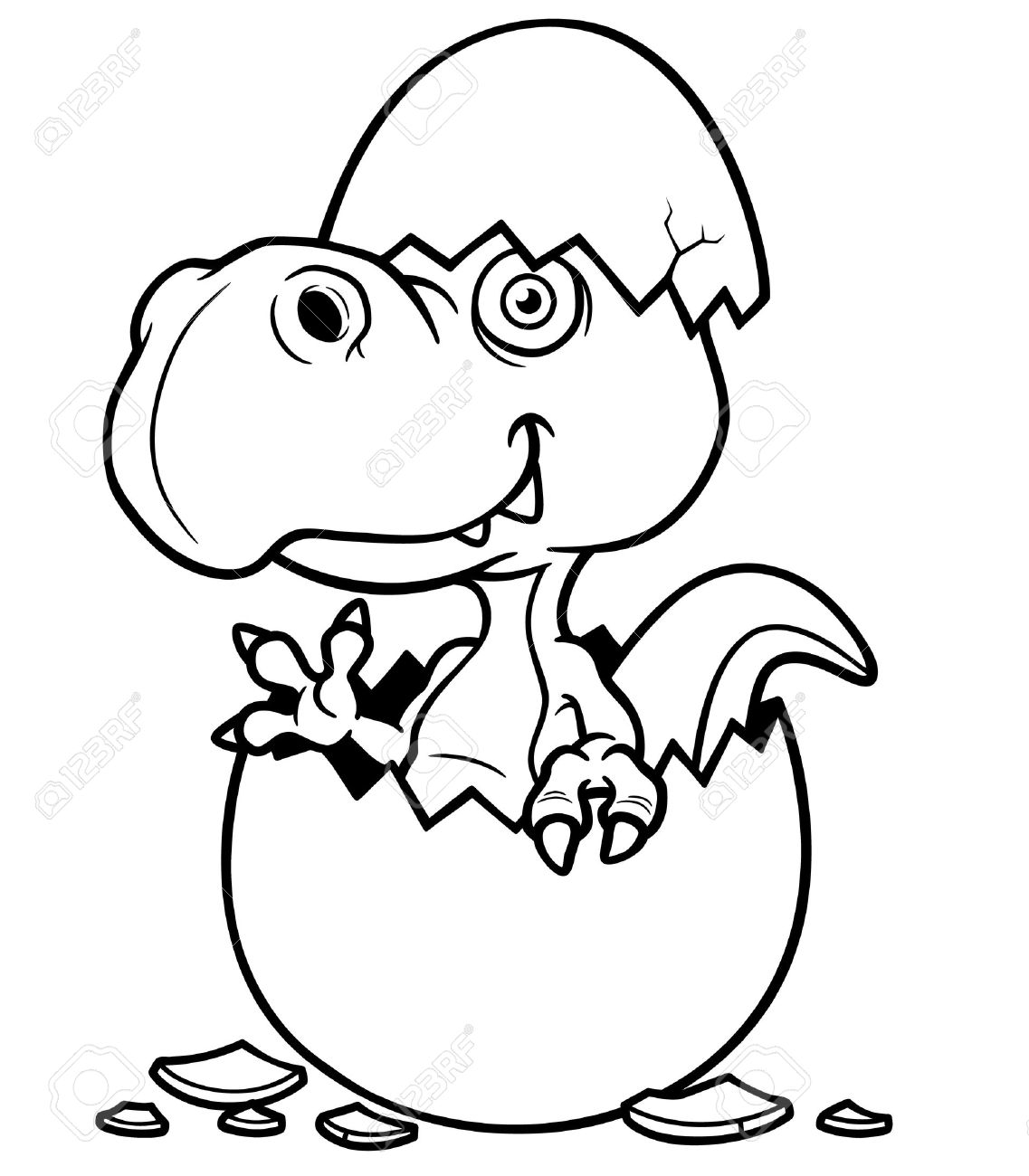 1137x1300 Vector Illustration Of Cartoon Dinosaur Baby