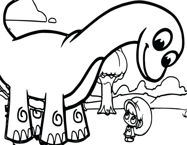618x479 Baby Dinosaur Coloring Pages The Hatches From Egg And Book Party