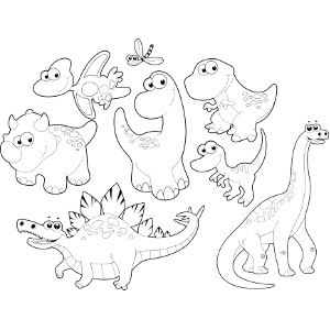 300x300 Free Printable Dinosaur Coloring Pages For Kids