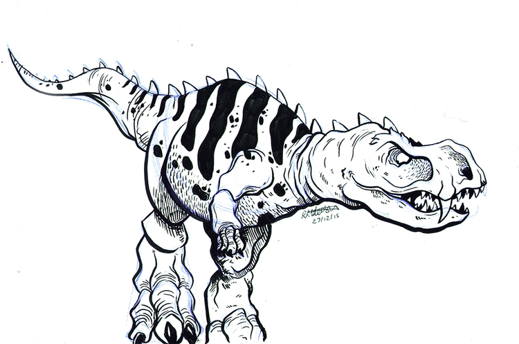 750x497 Dinosaur Sketch