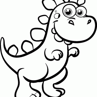 320x320 Tag For Easy Cute Dinosaur Drawing Easy Dinosaur Coloring Pages