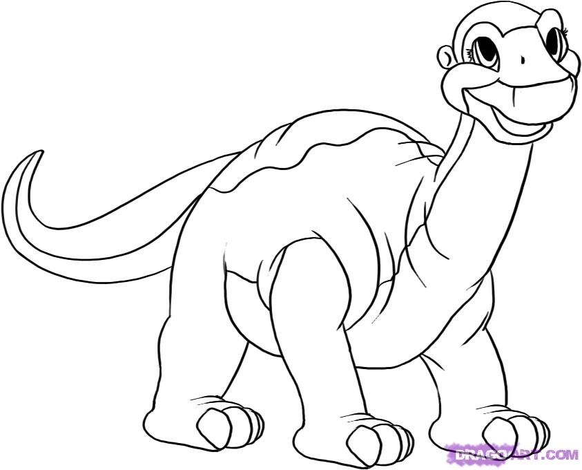 843x680 Land Before Time Little Foot Coloring Pages