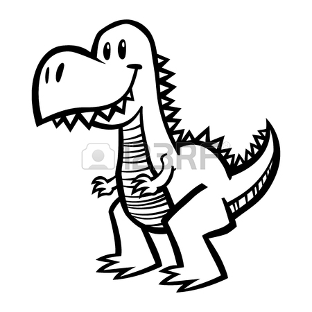 450x450 T Rex Dinosaur Cartoon Drawing Royalty Free Cliparts, Vectors,