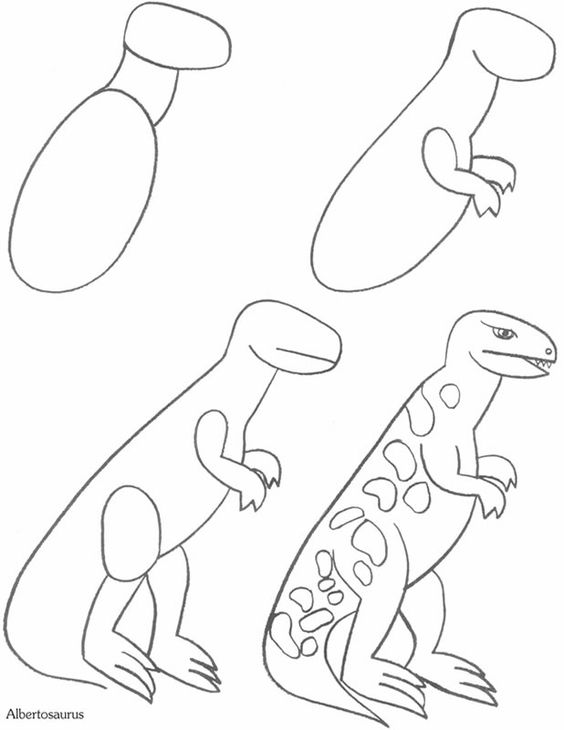 564x730 How To Draw A Dinosaur