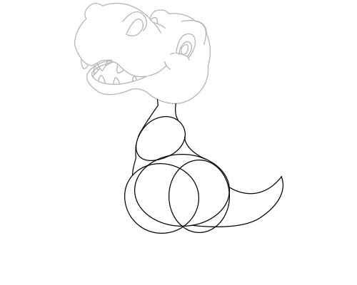 500x400 Easy Step By Step Instructions To Draw An Amazing Cartoon Dinosaur